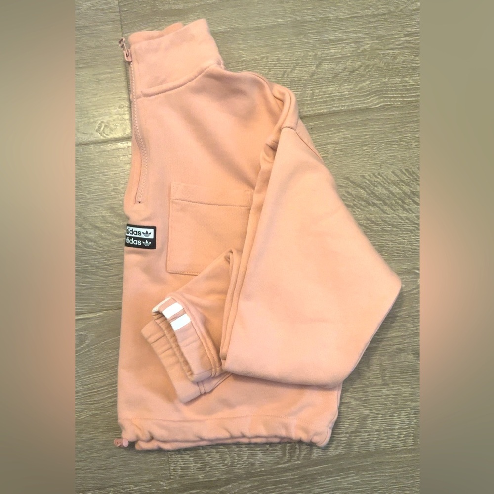 Adidas Pink XS Cropped Sweater